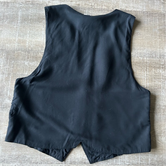 Vintage Y2K Hand Beaded Women’s Floral Vest Small Button Front Fairy Western - Picture 4 of 14